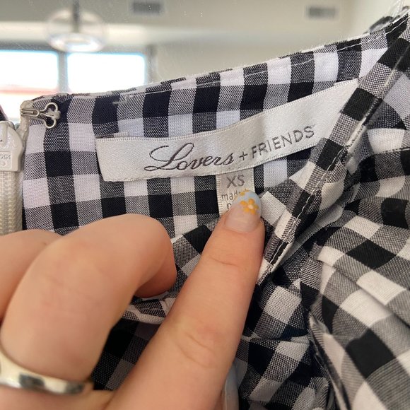 Lovers + Friends Gingham Ruffle Skirt - Size XS - Picture 4 of 5